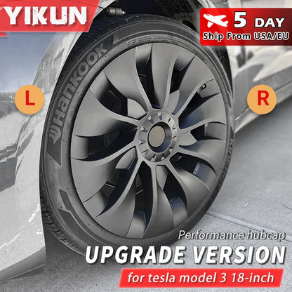 19" Performance Replacement Wheel Hub Caps for Tesla Model Y (2020–2024) | 4-Piece Full Rim Cover - 14:347#LR matte black;200007763:203372089-14:347#LR matte black;200007763:201336106-14:200002130#LR matte black-B;200007763:203372089-14:200002130#LR matte black-B;200007763:201336106-  DRIVEN - 1