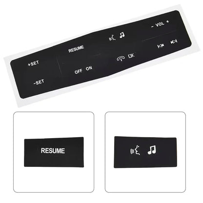 Steering Wheel Button Repair Decal | 1-Piece Car Interior Vinyl Sticker for Worn Buttons - <none>-  DRIVEN - 1
