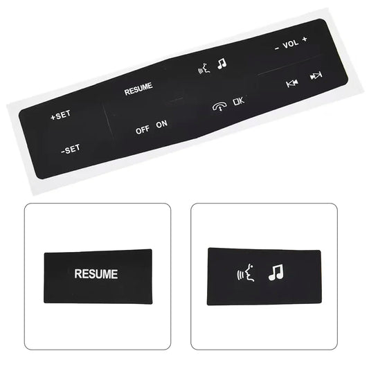 Steering Wheel Button Repair Decal | 1-Piece Car Interior Vinyl Sticker for Worn Buttons - <none>-  DRIVEN - 1