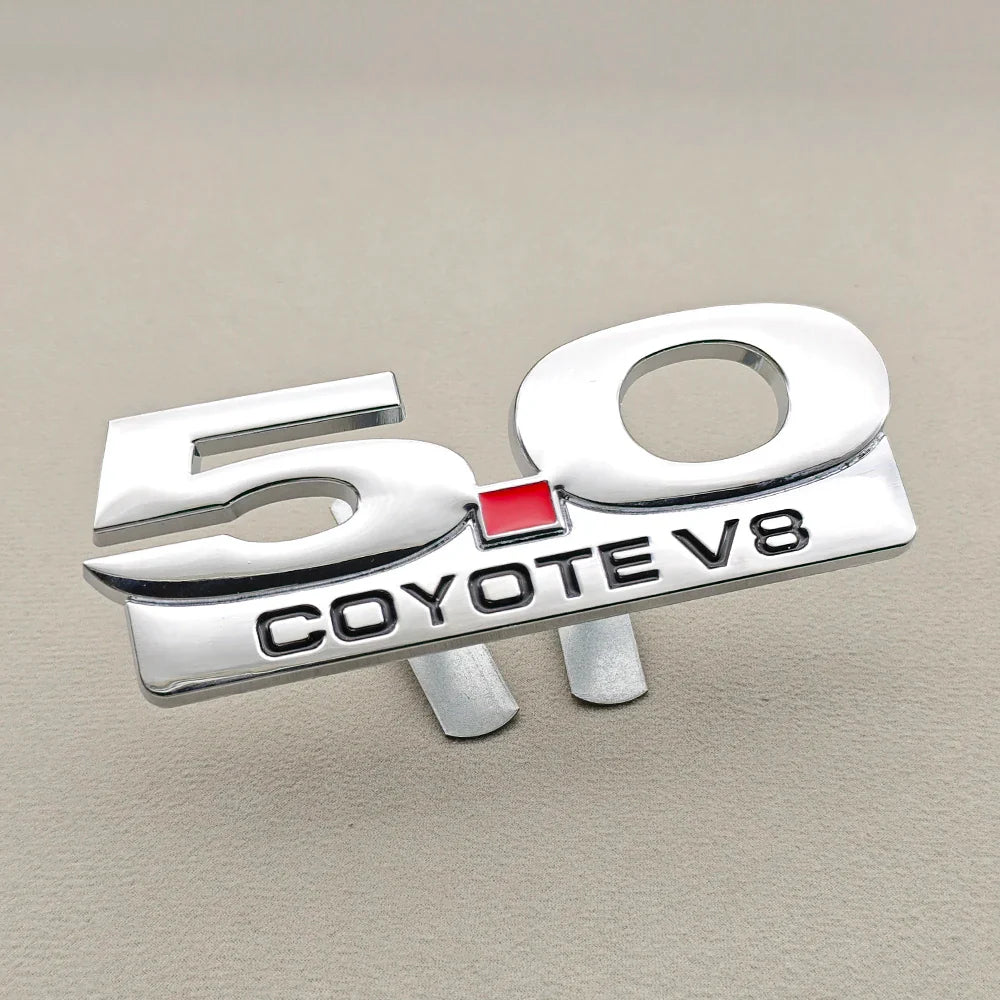3D Metal 5.0 COYOTE V8 Badge | Grille, Trunk & Fender Emblem for Ford Mustang - 200000182:10#Sticker 5.0 Black-200000182:691#Sticker 5.0 Chrome-200000182:29#Sticker 5.0V8 Black-200000182:193#Sticker 5.0V8 Chome-200000182:173#Grill 5.0 Chrome-  DRIVEN - 11