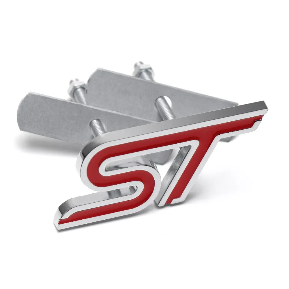 Aluminum Alloy ST Emblem | Grille, Body & Trunk Sticker for Ford ST Models - 200000182:193#Silver blue sticker-200000182:29#Silver red sticker-200000182:691#Silver blue Grille-200000182:10#Silver red Grille-  DRIVEN - 4