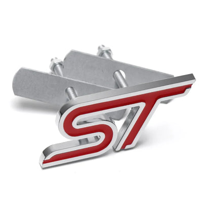 Aluminum Alloy ST Emblem | Grille, Body & Trunk Sticker for Ford ST Models - 200000182:193#Silver blue sticker-200000182:29#Silver red sticker-200000182:691#Silver blue Grille-200000182:10#Silver red Grille-  DRIVEN - 4