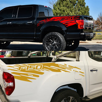 Mudslinger Side Door & Trunk Graphic Decal for Ford F-150 Raptor | Matte Vinyl Truck Sticker - 200000182:350853#Glossy Gray-200000182:350850#Glossy Black-200000182:29#Glossy Orange-200000182:350852#Glossy White-200000182:175#Glossy Blue-  DRIVEN - 4