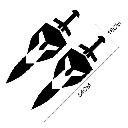 Shield & Sword Bed Side Decal for Jeep Gladiator JT | Vinyl Trunk Graphic Sticker - 200000182:771#Carbon Fiber-200000182:200004890#Matt Black-200000182:200006152#Colorful Laser-200000182:350853#Matt Sliver-200000182:350850#Matt Gold-  DRIVEN - 5