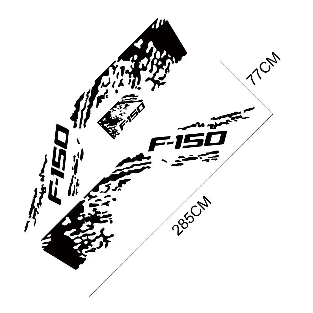 Ford F-150 Raptor Body Side Graphic Kit – Splash Grunge Vinyl Decal Set (3 Pcs) | 12 Finishes - 200000182:29#Glossy Orange-200000182:173#Glossy Yellow-200000182:175#Glossy Blue-200000182:193#Matt Gold-200000182:366#Matt Silver-  DRIVEN - 5