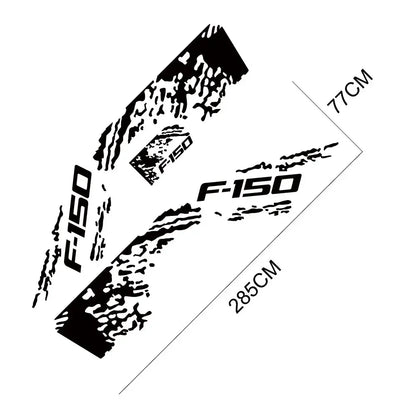 Ford F-150 Raptor Body Side Graphic Kit – Splash Grunge Vinyl Decal Set (3 Pcs) | 12 Finishes - 200000182:29#Glossy Orange-200000182:173#Glossy Yellow-200000182:175#Glossy Blue-200000182:193#Matt Gold-200000182:366#Matt Silver-  DRIVEN - 5