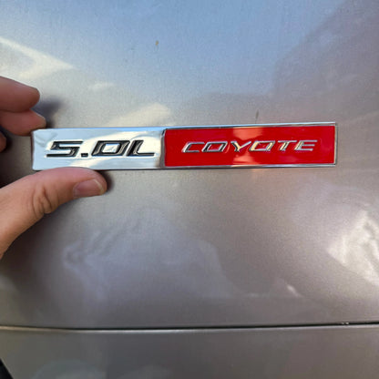 5.0L COYOTE Metal Badge | Trunk & Fender Emblem Sticker for Ford Mustang - 200000182:193#A-200000182:29#B-200000182:691#C-200000182:10#D-  DRIVEN - 3