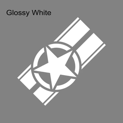 Jeep Hood Cover Decal – Pentagram Star Vinyl Sticker | Wrangler JK JL TJ, Renegade, Patriot, Trailhawk, Rubicon - 200000182:350852#Glossy White-200000182:350850#Glossy Black-200000182:10#Glossy Red-200000182:350853#Glossy Gray-200000182:771#Matt Gold-  DRIVEN - 12