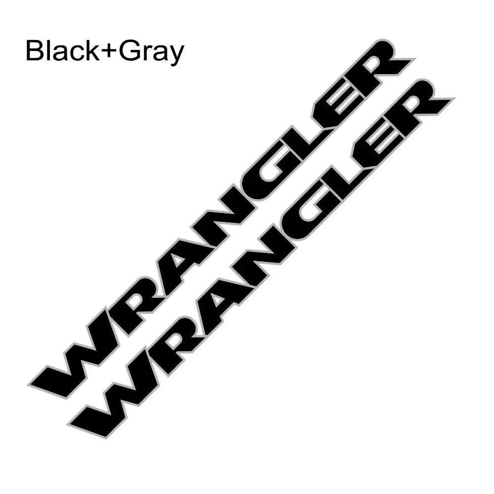 Jeep Wrangler Hood & Door Vinyl Decal – Engine Cover Bonnet Sticker | JK, JL, TJ, YJ, Unlimited, Sahara | 13 Colors - 200000182:350853#Gold Silver-200000182:173#Black Gray-200000182:175#Black Red-200000182:366#Carbon Fiber-200000182:350852#Matt Black-  DRIVEN - 17