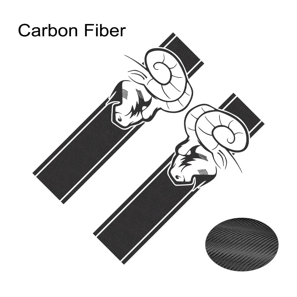 Dodge RAM Bed Side Graphic Kit – Pickup Truck Vinyl Decal Set (2 Pcs) | 1500, 2500, 3500, Rebel, TRX | 12 Finishes - 200000182:350853#Carbon Fiber-200000182:193#Glossy Black-200000182:691#Glossy Gray-200000182:29#Glossy White-200000182:350852#Glossy Orange-  DRIVEN - 15