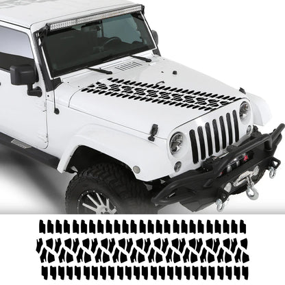 Off-Road Adventure Tracks Vinyl Graphic Decal – Hood, Door, Side & Tail | 2 Sizes, 12 Finishes | Universal Fit - 200000182:193#Matt Black;5:361386#100x28cm-200000182:175#Glossy Blue;5:100014064#65x20cm-200000182:193#Matt Black;5:100014064#65x20cm-200000182:173#Glossy Yellow;5:361386#100x28cm-200000182:496#Matt Gold;5:100014064#65x20cm-  DRIVEN - 2