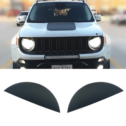 Angry Eyes Headlight & Dark Smoke Tail Light Decal for Jeep Renegade (2015–2022) | Matte Black Vinyl - 200000182:29#headlight sticker-  DRIVEN - 1