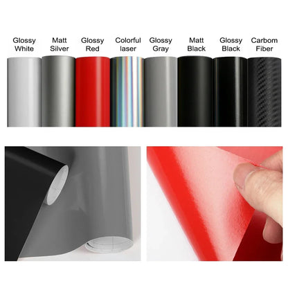 Racing Stripe Hood & Trunk Decal Kit for Dodge Challenger SXT / R/T / SRT (2011–2024) | Vinyl Body Graphics - 200000182:175#Colorful Laser;5:200000990#For Dodge Challenger-200000182:173#Carbon Fiber;5:200000990#For Dodge Challenger-200000182:691#Glossy Gray;5:200000990#For Dodge Challenger-200000182:10#Glossy Red;5:200000990#For Dodge Challenger-200000182:350852#Matt Black;5:200000990#For Dodge Challenger-  DRIVEN - 6