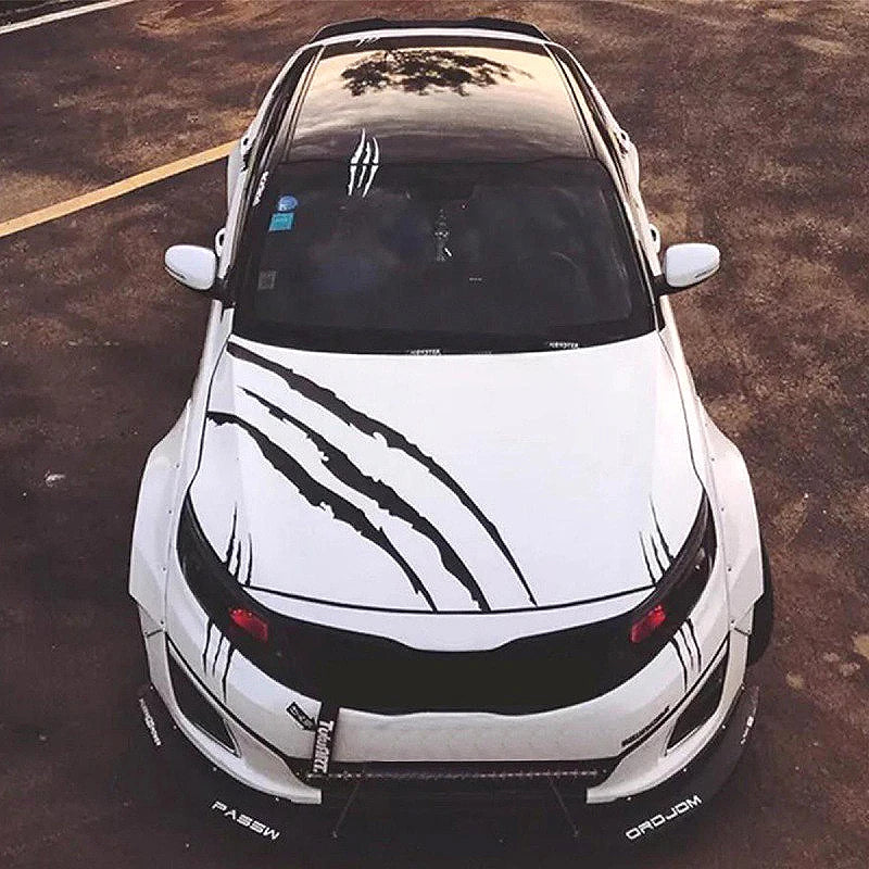 Ghost Claw Hood Vinyl Sticker | Creative Reflective Modification Decal for Cars - 200000182:29#Lights eyebrow White-200000182:193#Lights eyebrow Black-200000182:10#Lights eyebrow blue-200000182:691#Lights eyebrow Red-200000182:366#Lights hood Black-  DRIVEN - 1