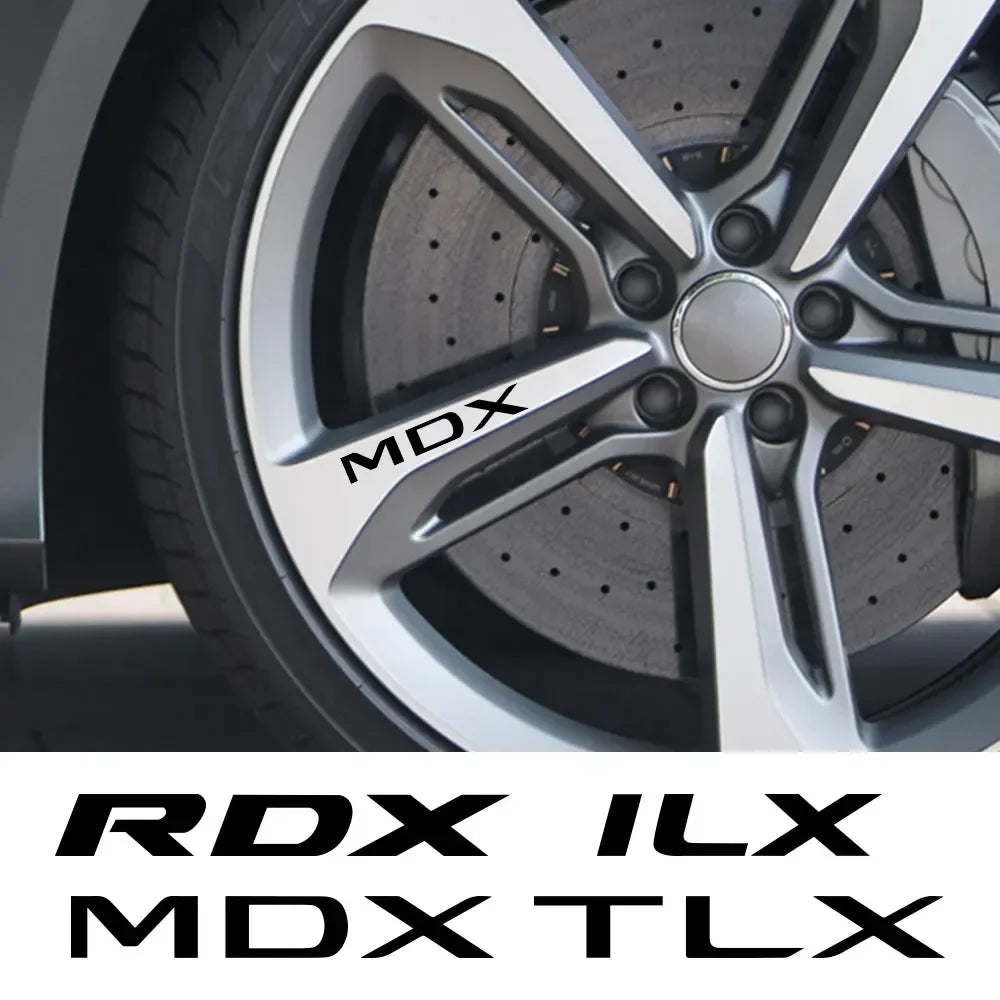 Reflective Wheel Rim Decal Stickers for Acura MDX / ILX / RDX / TLX | 4-Piece Vinyl Film Set - 200000182:10#For TLX;5:361385#Red-200000182:10#For TLX;5:361386#Silver White-200000182:691#For RDX;5:361386#Silver White-200000182:10#For TLX;5:200000990#Black-200000182:691#For RDX;5:200000990#Black-  DRIVEN - 1