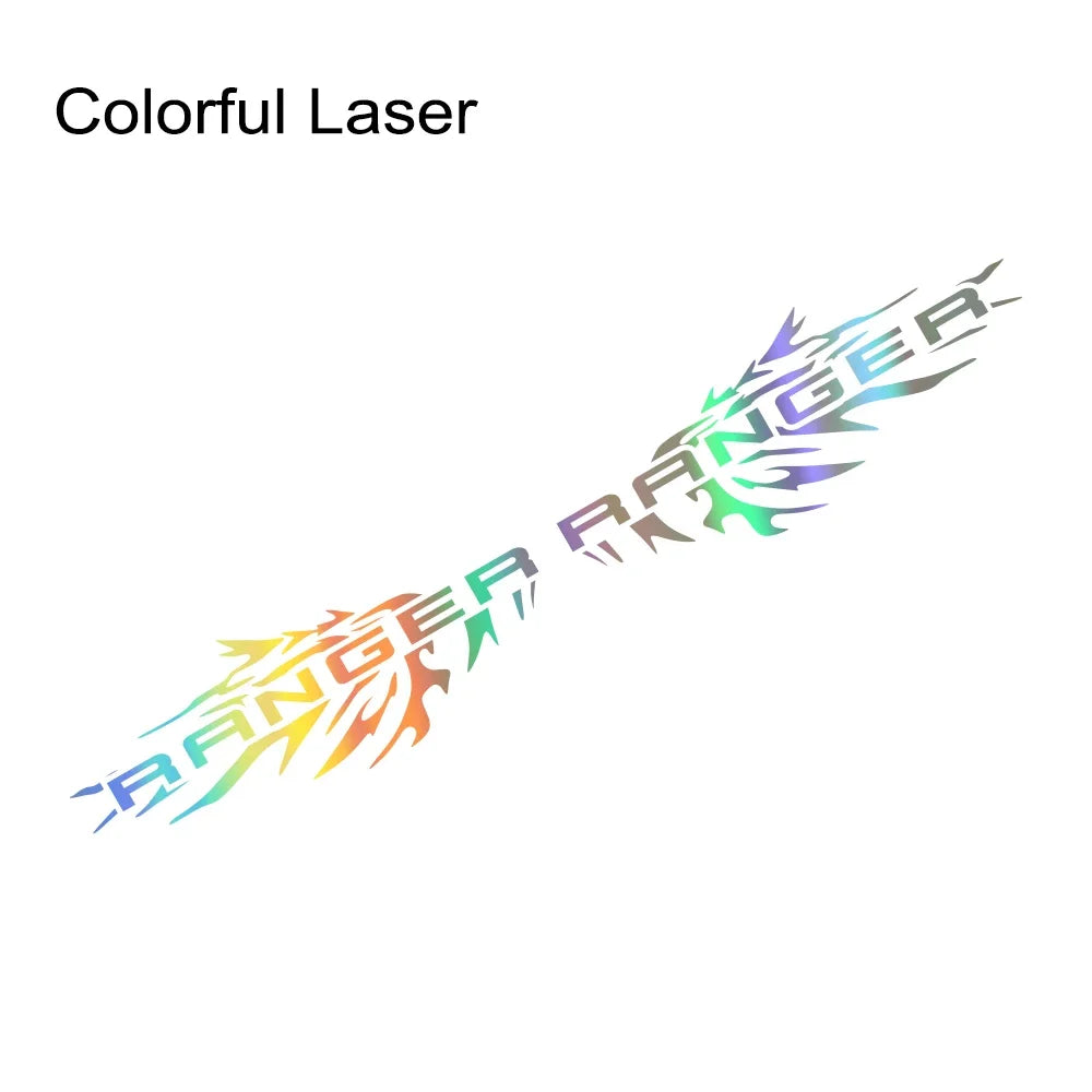 Splash Bed Side Decal for Ford Ranger Raptor XL / XLT / Lariat | 2-Piece Matte Vinyl Truck Graphic - 200000182:366#Matt Gold-200000182:496#Colorful Laser-200000182:175#Matt Black-200000182:193#Matt Silver-200000182:691#Carbon Fiber-  DRIVEN - 9
