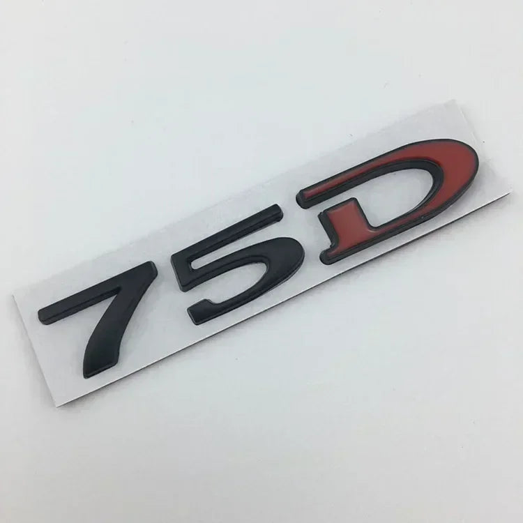 Rear Boot Trunk Tailgate Emblem Badge for Tesla Model 3 / S / X / Y | 75D 85D 90D 100D Sticker - 14:200004889#75D-14:200003699#75D-3-14:200002130#85D-14:200004890#75D-1-14:200004891#75D-2-  DRIVEN - 6