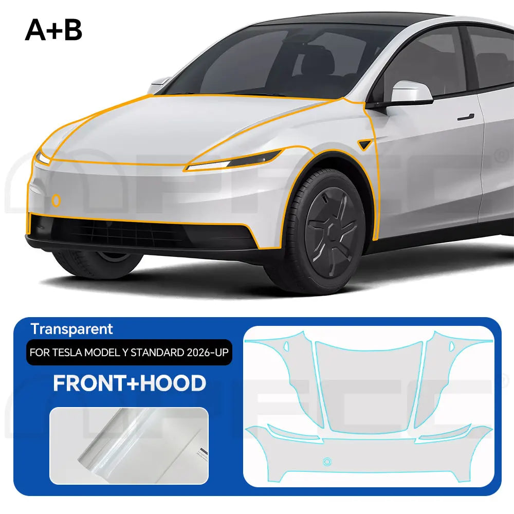 Precut PPF for Tesla Model Y Standard (2026+) | TPU Paint Protection Film Clear Bra - 200000182:173#Front and Hood;355:203282823#With Tools;5:200000990#Transparent Film-200000182:29#Hood;355:203282823#With Tools;5:200000990#Transparent Film-200000182:691#Doors;355:203282823#With Tools;5:200000990#Transparent Film-200000182:10#Rear Trunk;355:203282823#With Tools;5:200000990#Transparent Film-200000182:175#Whole Set;355:203282823#With Tools;5:200000990#Transparent Film-  DRIVEN - 7