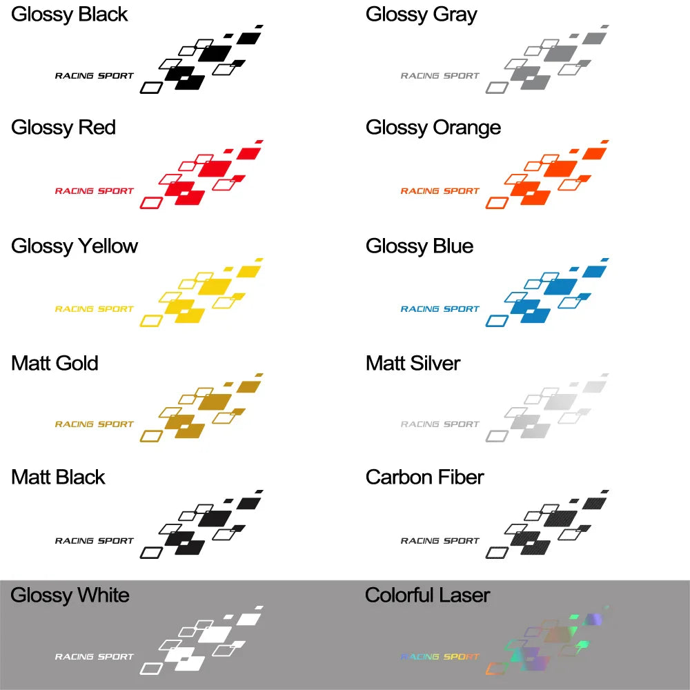 Racing Lattice Graphic Decal for VW Polo / Golf / GTI / R-Line / WRC / TSI | Vinyl Body Sticker - 200000182:175#Glossy Blue-200000182:173#Glossy Yellow-200000182:29#Glossy Orange-200000182:10#Glossy Red-200000182:350852#Glossy White-  DRIVEN - 5