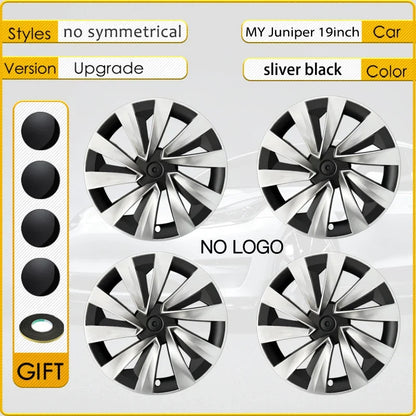 19" Crossflow Hub Cap Wheel Covers for Tesla Model Y Juniper | 4-Piece Performance Replacement Set - 14:201336230#matte black;200007085:11755855#19 inch 2025;200007763:201336106;400005408:110553637#For Model Y Juniper;400005409:3984267#Upgraded version-14:201897807#sliver black;200007085:11755855#19 inch 2025;200007763:201336106;400005408:110553637#For Model Y Juniper;400005409:3984267#Upgraded version-  DRIVEN - 8