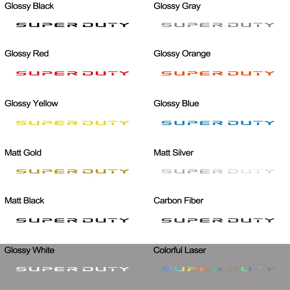 Tail Box Label Decal for Ford Super Duty F-250 / F-350 (2017–2021) | Pickup Vinyl Sticker - 200000182:496#Matt Silver-200000182:350686#Matt Gold-200000182:175#Glossy Blue-200000182:173#Matt Black-200000182:1052#Colorful Laser-  DRIVEN - 6