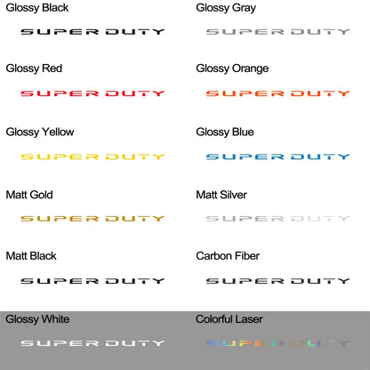 Tail Box Label Decal for Ford Super Duty F-250 / F-350 (2017–2021) | Pickup Vinyl Sticker - 200000182:496#Matt Silver-200000182:350686#Matt Gold-200000182:175#Glossy Blue-200000182:173#Matt Black-200000182:1052#Colorful Laser-  DRIVEN - 6