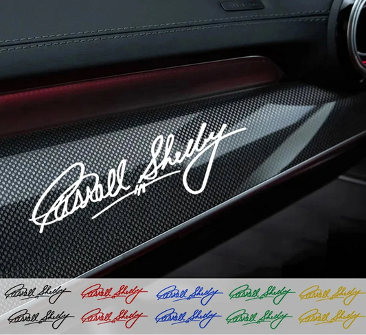 Carroll Shelby Interior & Window Vinyl Decal for Ford Mustang | 2-Piece Sticker - 200000182:175;355:203282824#15cm long-  DRIVEN - 1