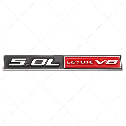 3D Metal 5.0 COYOTE V8 Trunk & Fender Emblem | Ford Mustang Badge Accessory - 200000182:350852#Full Black-200000182:691#Black Red-200000182:10#Red Black-200000182:193#Silver Red-200000182:29#Silver Black-  DRIVEN - 10