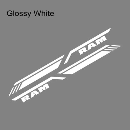 Bed Side Stripe Decal for Dodge RAM 1500 / 2500 / 3500 Rebel / TRX | Pickup Vinyl Graphic - 200000182:29#Glossy White-200000182:350852#Glossy Orange-200000182:173#Matt Gold-200000182:691#Glossy Gray-200000182:366#Glossy Yellow-  DRIVEN - 9