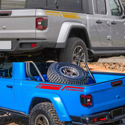 Trunk Side Stripe Decal for Jeep Gladiator JT | Pickup Truck Vinyl Graphic - 200000182:10#Glossy Red-200000182:691#Glossy Gray-200000182:366#Glossy Yellow-200000182:350852#Glossy Orange-200000182:29#Glossy White-  DRIVEN - 4