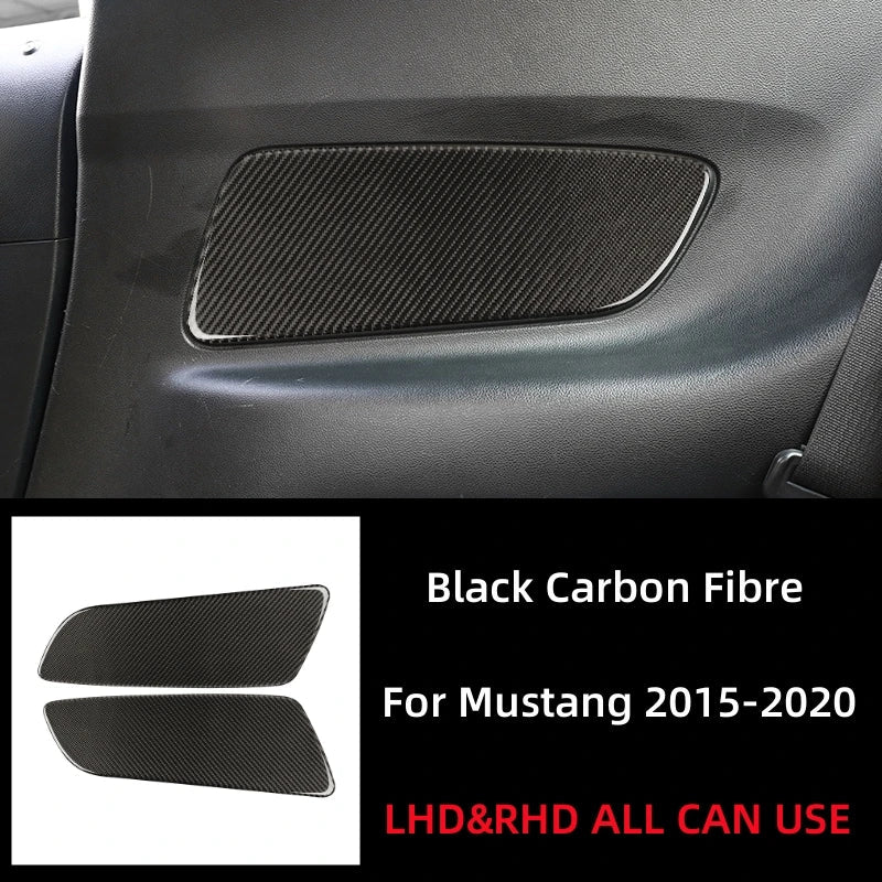 Carbon Fiber Rear Door Trim for Ford Mustang GT (2015-2021) | Interior Decal Kit - 200000182:193-200000182:10-  DRIVEN - 7