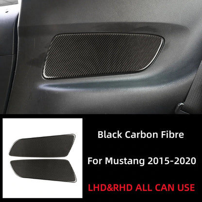 Carbon Fiber Rear Door Trim for Ford Mustang GT (2015-2021) | Interior Decal Kit - 200000182:193-200000182:10-  DRIVEN - 7