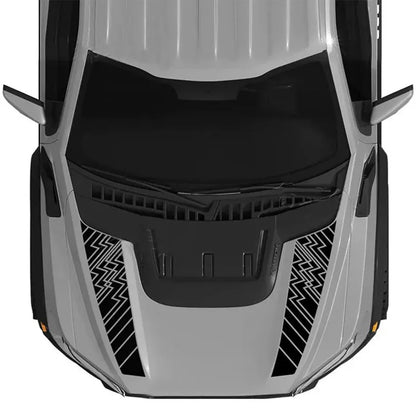 Custom Matte Black Engine Hood Stripe Kit | Front Graphics for Ford Raptor / Mustang - 200000182:200006152#K-200000182:1052#J-200000182:173#G-200000182:366#F-200000182:200013901#I-  DRIVEN - 6