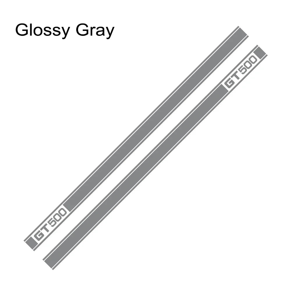 Long Door Side Skirt Stripe Decal for Ford Mustang Shelby GT500 | Sport Vinyl Sticker - 200000182:350852#Glossy Orange-200000182:10#Glossy Red-200000182:691#Glossy Gray-200000182:29#Glossy White-200000182:350853#Matt Silver-  DRIVEN - 11