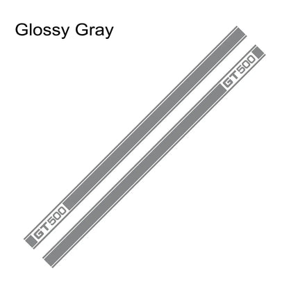 Long Door Side Skirt Stripe Decal for Ford Mustang Shelby GT500 | Sport Vinyl Sticker - 200000182:350852#Glossy Orange-200000182:10#Glossy Red-200000182:691#Glossy Gray-200000182:29#Glossy White-200000182:350853#Matt Silver-  DRIVEN - 11