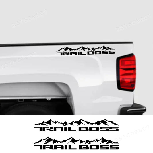 Mountain Body Side Decal for Chevrolet Silverado 1500 Trail Boss | 2-Piece Vinyl Trunk Sticker - 200000182:350853#Carbon Fiber-  DRIVEN - 1