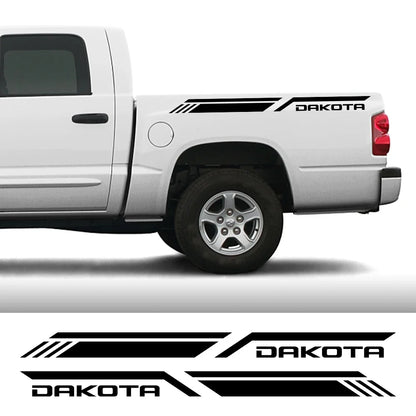 Bed Side Stripe Decal for Dodge Dakota SLT / SXT / 5.9 / R/T Sport | Vinyl Truck Sticker - 200000182:350853#Carbon Fiber-200000182:173#Matt Gold-200000182:496#Matt Silver-200000182:1052#Colorful Laser-200000182:350850#Matt Black-  DRIVEN - 1
