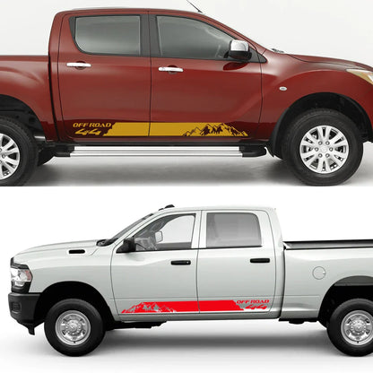 Mountain 4x4 Off-Road Door Side Decal | Universal Pickup Truck Vinyl Graphic - 200000182:173#Matt Black;5:361385#100x7.5cm-200000182:173#Matt Black;5:200000990#150x11cm-200000182:173#Matt Black;5:100014064#175x13cm-200000182:173#Matt Black;5:361386#190x14cm-200000182:175#Glossy Blue;5:361385#100x7.5cm-  DRIVEN - 4