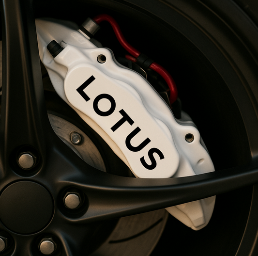 Lotus Brake Caliper Decals – Universal Fit | Set of 8 (3" to 6") - sku-51796601995396-sku-51796602028164-sku-51796602060932-sku-51796602093700-sku-51796602126468-  DRIVEN - 1