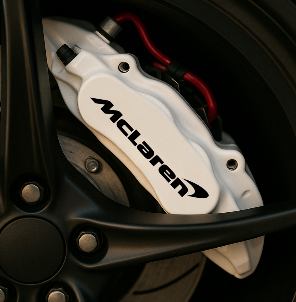 McLaren Brake Caliper Decals – Universal Fit | Set of 8 (3" to 6") - sku-51796603961476-sku-51796603994244-sku-51796604027012-sku-51796604059780-sku-51796604092548-  DRIVEN - 1