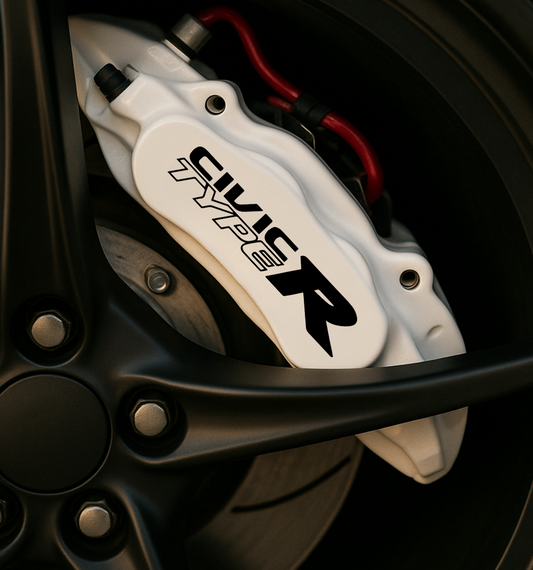 Honda Type R Brake Caliper Decals – Universal Fit | Set of 8 (3" to 6") - sku-51796607500420-sku-51796607533188-sku-51796607565956-sku-51796607598724-sku-51796607631492-  DRIVEN - 1