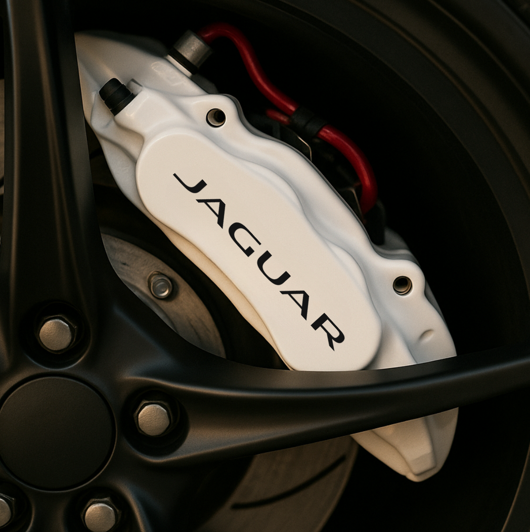 Jaguar Brake Caliper Decals – Universal Fit | Set of 8 (3" to 6") - sku-51737549340804-sku-51737549373572-sku-51737549406340-sku-51737549439108-sku-51737549471876-  DRIVEN - 1