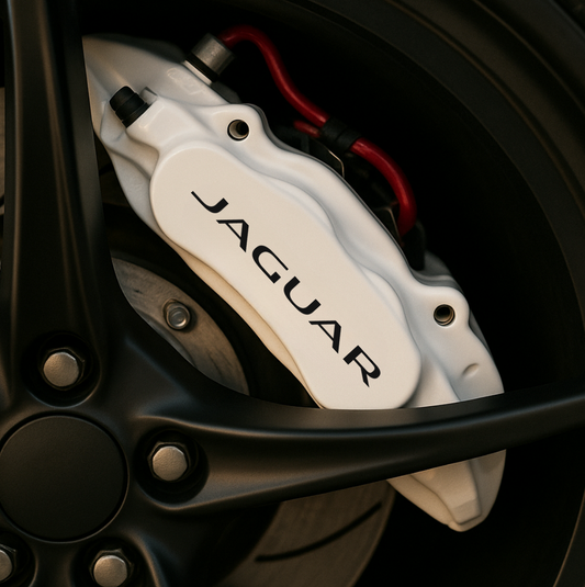 Jaguar Brake Caliper Decals – Universal Fit | Set of 8 (3" to 6") - sku-51737549340804-sku-51737549373572-sku-51737549406340-sku-51737549439108-sku-51737549471876-  DRIVEN - 1