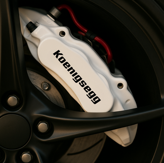 Koenigsegg Brake Caliper Decal [Set of 4] - sku-50921606971524-sku-50921607004292-sku-50921607037060-sku-50921607069828-sku-50921607102596-  DRIVEN - 1