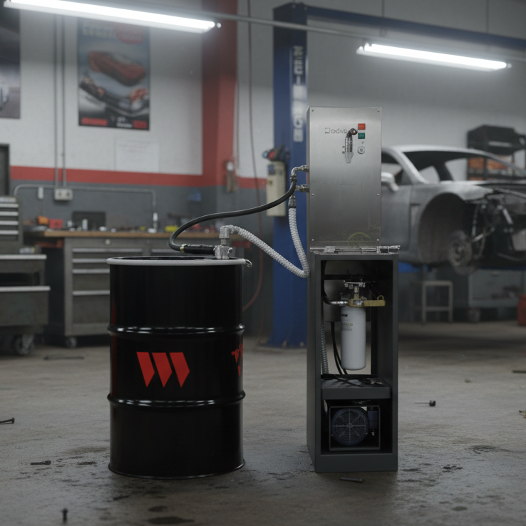 OilSafe | 55 Gallon Drum Work Station | Lubrication 2-Way Filtration, Management & Dispensing Stations - -----  DRIVEN - 3