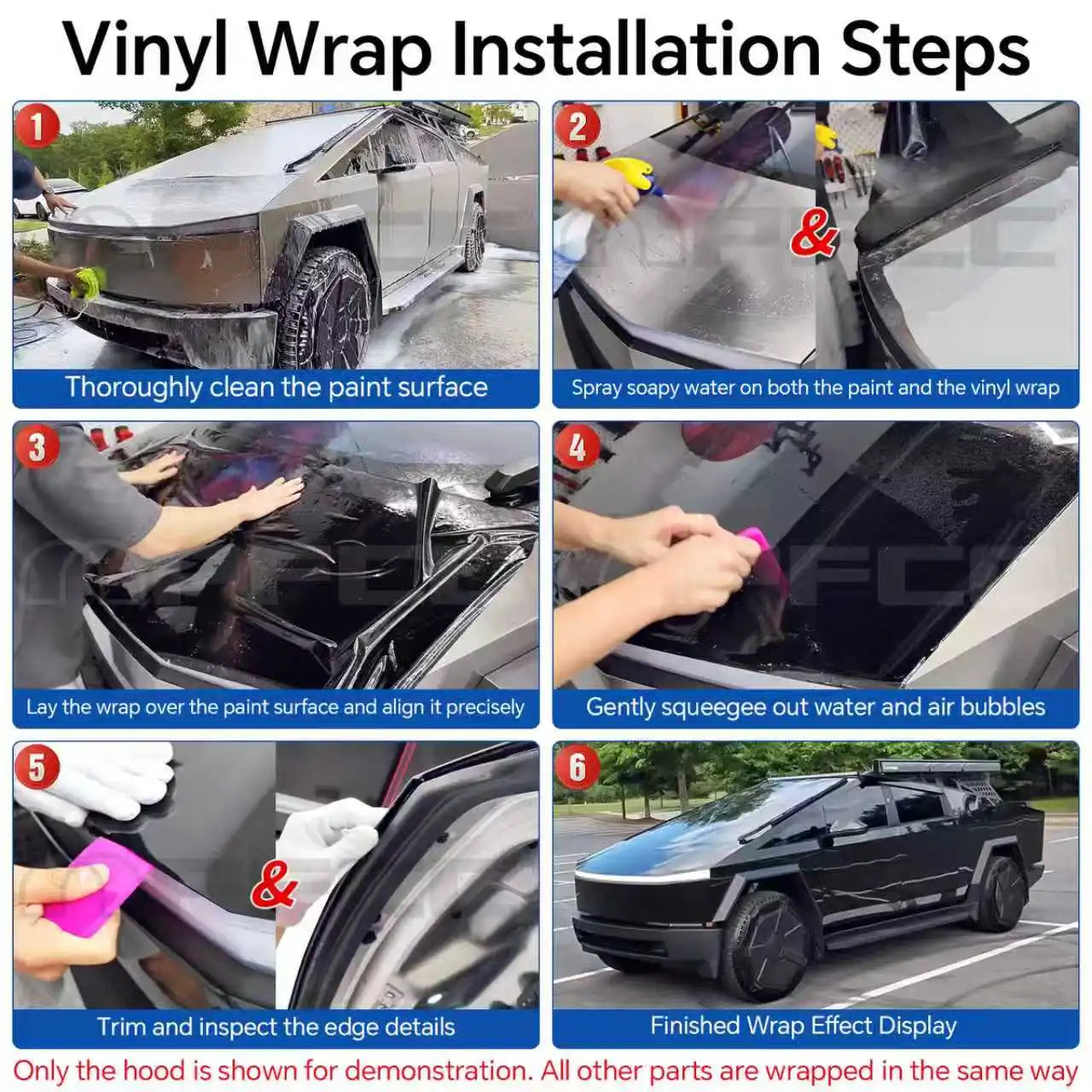 Precut Color Change PPF for Tesla Cybertruck (2024–2026) | DIY Black & Glacier Blue PET Film - 200000182:94#Reddish-Brown Gradie-200000182:173#Chameleon Gradient-200000182:10#Blue-purple Gradient-200000182:29#Laser Rainbow Gradie-200000182:350852#Rainbow Gradient-  DRIVEN - 6