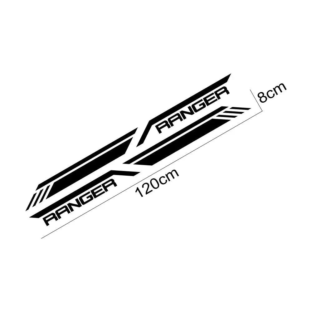 Side Stripe Decal for Ford Ranger Raptor T6 / XLT / T7 / T8 | Pickup Bed Vinyl Graphic - 200000182:691#Glossy Gray-200000182:29#Glossy White-200000182:350852#Glossy Orange-200000182:10#Glossy Red-200000182:193#Glossy Black-  DRIVEN - 5