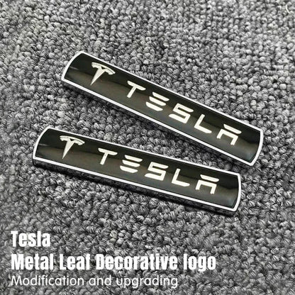 Metal Logo Trunk Modification Emblem for Tesla Model 3 / Y / S / X | Leaf Plate Car Badge - 14:200004890#Tesla labeling 2pcs-  DRIVEN - 3