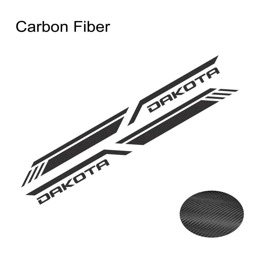 Bed Side Stripe Decal for Dodge Dakota SLT / SXT / 5.9 / R/T Sport | Vinyl Truck Sticker - 200000182:350853#Carbon Fiber-200000182:173#Matt Gold-200000182:496#Matt Silver-200000182:1052#Colorful Laser-200000182:350850#Matt Black-  DRIVEN - 8