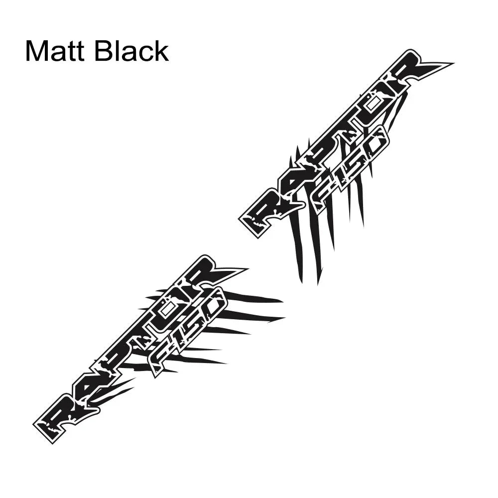 SVT Truck Bed Side Decal for Ford F-150 Raptor SVT | 2-Piece Pickup Vinyl Graphic - 200000182:350850#Glossy Black-200000182:350852#Glossy White-200000182:200006152#Matt Black-200000182:200004890#Carbon Fiber-200000182:691#Matt Silver-  DRIVEN - 16